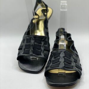 0061 Daniblack Andie Slingback Black Sandals Size 8 New
